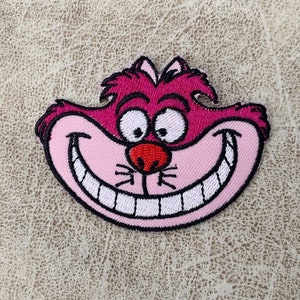 Cheshire Cat patches ijzer op, Alice ijzer op patches, Cartoon patches, geborduurde Patch Iron, Patches voor jas, Logo Back Patch,