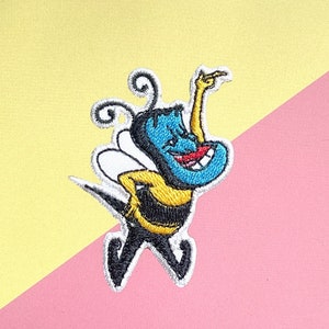 Genie bee żelazko na łacie, naszywki Aladyn, naszywki haftowane żelazko na łacie, naszywki haftowane żelazko, naszywki na kurtkę, naszywka z logo na plecach,