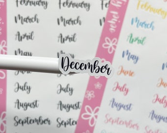 Month Planner Stickers | Waterproof, Glossy or Matte