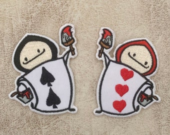 Alice in Wonderland Card Soldiers Embroidered Iron-On Patch