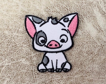 Pua Pig Iron-On Patch, Embroidered Applique (2x2)