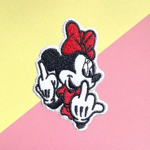Minnie op patch, Mickey-patches, patches opstrijkbare, geborduurde patch-ijzer, patches voor jas, logo-rugpatch,