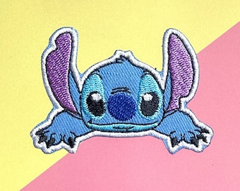 Stitch Embroidered Iron-On Patch, Cartoon Character Applique