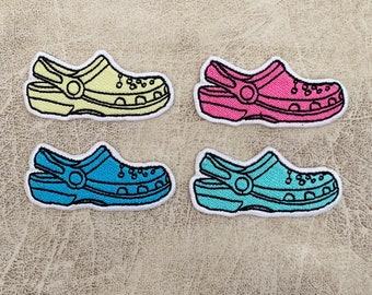 Crocs shoe Iron on patch, Patches, Patches iron on ,Embroidered Patch Iron, Patches For Jacket ,Logo Back Patch,