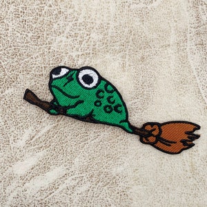 Zauberer Frosch Aufnäher, Patches, Frosch Patches Bügeleisen, Aufnäher Für Jacke, Patches Für Jacke, Logo Back Patch,