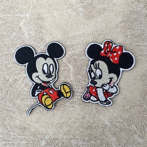 Mickey  iron on patch, Minnie Patches, Mickey Patches iron on ,Embroidered Patch Iron, Patches For Jacket ,Logo Back Patch,