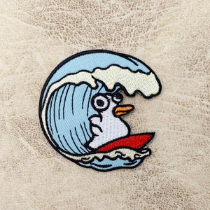 duck surf Iron on patch, Patches, Frog patches iron on, geborduurde Patch Iron, Patches Voor Jas, Logo Back Patch,