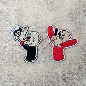 Popeye ijzer op patch, Olive Oyl Patches, Popeye Patches ijzer op, geborduurde Patch Iron, Patches voor jas, Logo Back Patch,