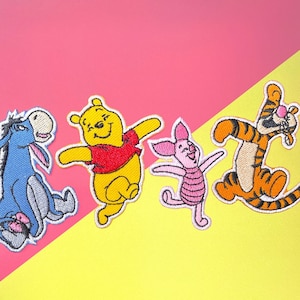 Winnie the pooh iron on patch, Pooh patches, patches iron on ,Embroidered Patch Iron, Patches For Jacket ,Logo Back Patch,