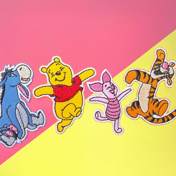 Winnie the pooh iron on patch, Pooh patches, patches iron on ,Embroidered Patch Iron, Patches For Jacket ,Logo Back Patch,