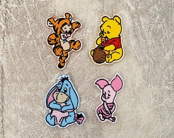 Winnie the pooh Patches Bügeln, Pooh Aufnäher, Gesticktes Patch Bügeleisen, Patches für Jacke, Logo Back Patch, Aufnäher für Mützen