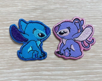 Stitch Embroidered Iron-On Patch: Cartoon Applique (2"x2")