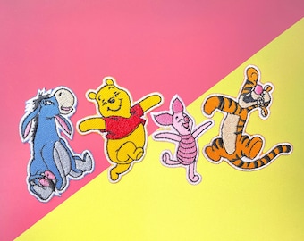 Set 5 Pc Winnie the Pooh Patches Iron on Pooh Iron on Patches, Embroidered  Patch Iron, Patches for Jacket ,logo Back Patch, Patches for Hat 