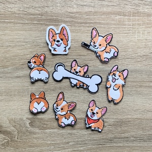 Corgi dog Iron on patch, Patches, Corgi dog patches iron on ,Embroidered Patch Iron, Patches For Jacket ,Logo Back Patch,
