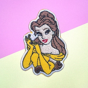Princess belle iron on patch, Princess patches, patches iron on ,Embroidered Patch Iron, Patches For Jacket ,Logo Back Patch,