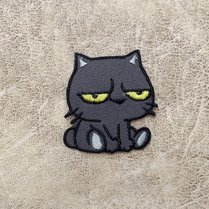Black cat Iron on patch, Patches, Patches iron on ,Embroidered Patch Iron, Patches For Jacket ,Logo Back Patch,
