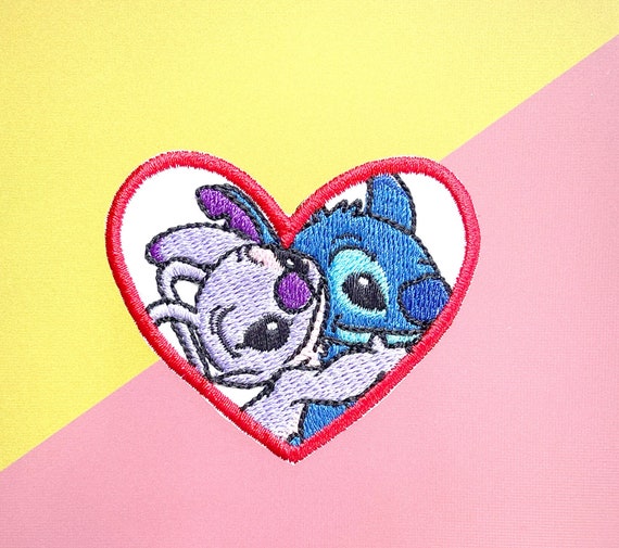 Stitch with love Iron on patch, Stitch Patches, Stitch patches iron on  ,Embroidered Patch Iron, Patches For Jacket ,Logo Back Patch