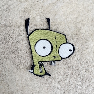 Gir Iron op patch, Invader Zim Patches, Patches ijzer op, geborduurde Patch Iron, Patches voor Jas, Logo Back Patch,