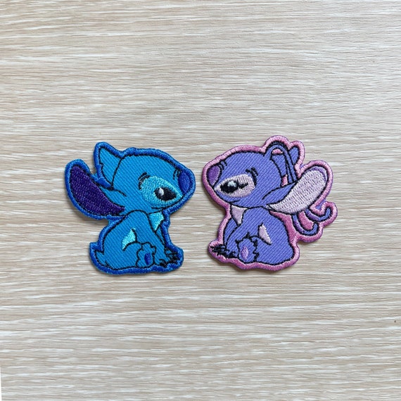 Disney Angel and Stitch Character Disney Patches Embroidered Patch / Iron  on Patch / Clothes Material Patch 