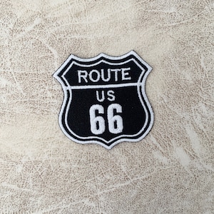 Route 66 ijzer op patch, Route 66 Patches, Route 66 Patches ijzer op, geborduurde Patch Iron, Patches Voor Jas, Logo Back Patch,