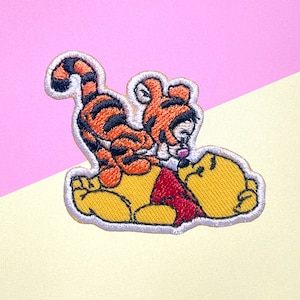 Pooh and Tigger  iron on patch, Pooh patches, patches iron on ,Embroidered Patch Iron, Patches For Jacket ,Logo Back Patch,