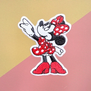 Cute Minnie Iron on patch,  Mickey Patches, Minnie  patches iron on ,Embroidered Patch Iron, Patches For Jacket ,Logo Back Patch,