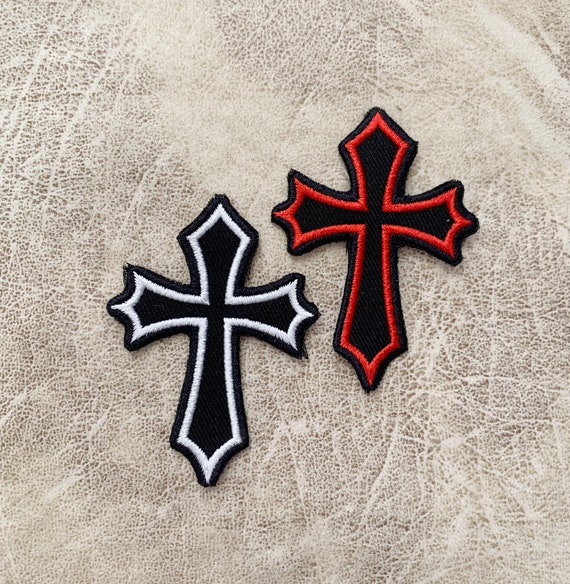 Punk Cross Iron on Patch Patches Patches Iron on Etsy