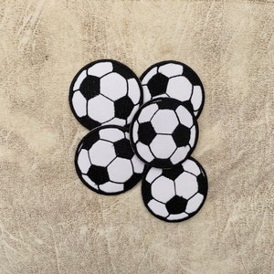 5 Stk. FussballKugel Bügel patch, Fussball Ball Patches, Fußball Ball Bügeln, Bestickter Aufnäher Bügeleisen, Aufnäher für Jacke, Logo Back Patch,