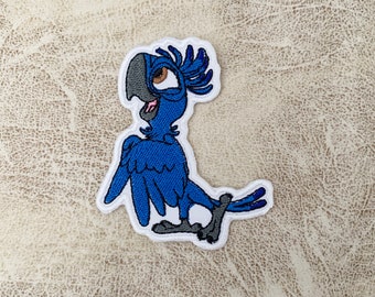 Blu Embroidered Iron-On Patch, Rio Movie Patch