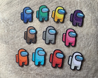 Parche termoadhesivo bordado de Among Us, parche para la espalda de la chaqueta