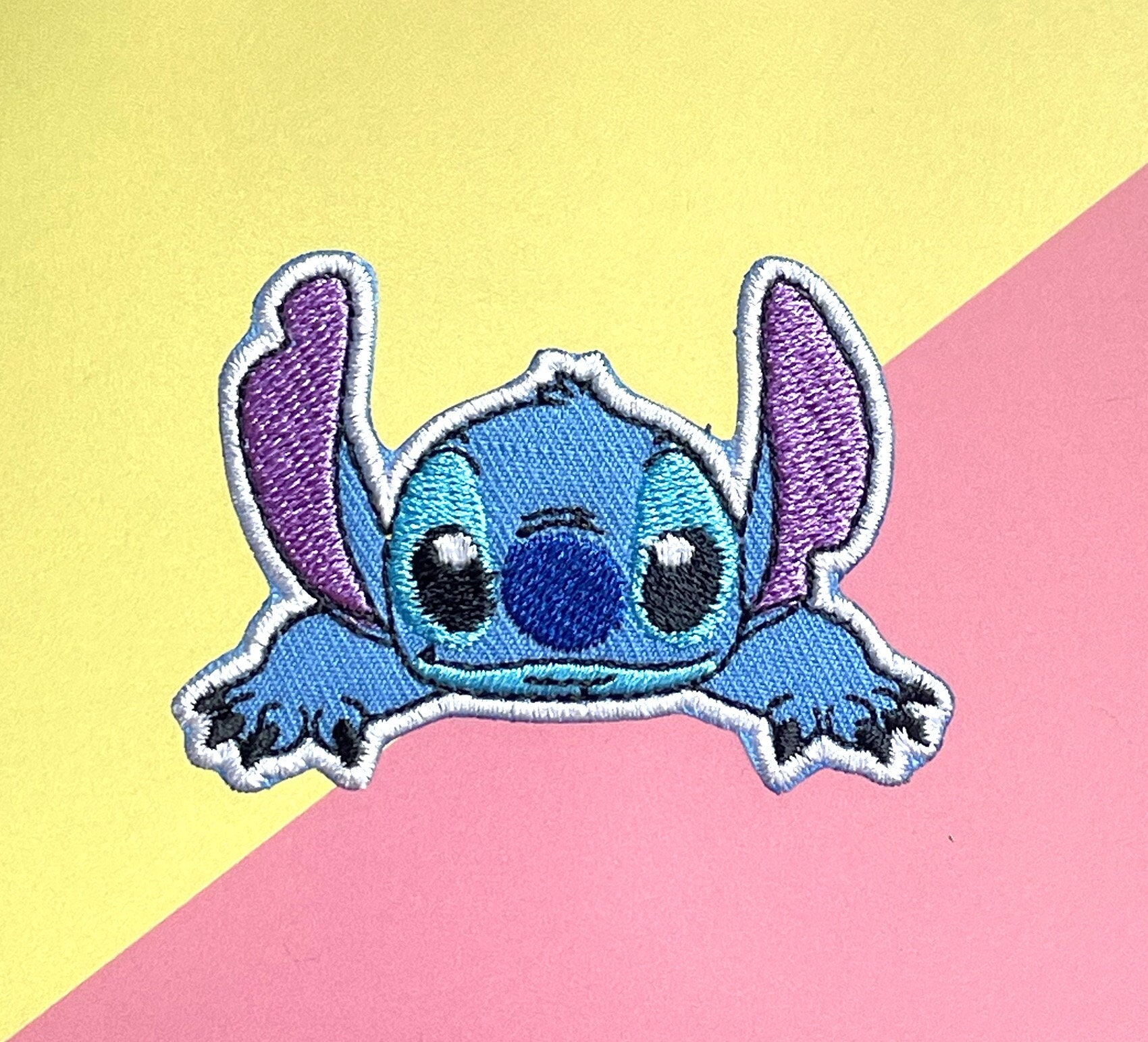 Stitch and Angel Disney Movie Ohana Means Family Embroidered Iron On Patch  5x3