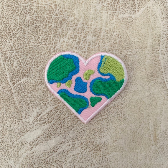 Love The Earth Heart Iron-On Patch