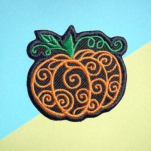 Pompoen opstrijkbare patch, patches, schattige pompoen patches opstrijkbare, geborduurde patch ijzer, patches voor jas, logo back-patch,