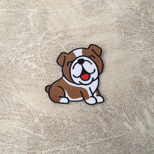 Hond glimlach Strijken op patch, hond Patches, Hond patches ijzer op, geborduurde Patch Iron, Patches voor Jas, Logo Back Patch,