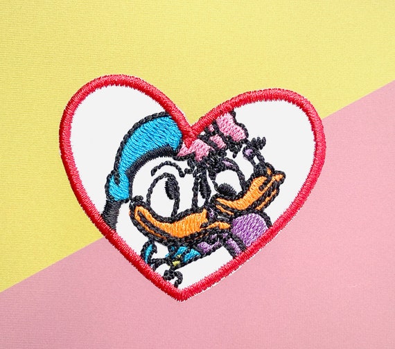 Donald Duck Iron on Patch Duck Patches Heart Patches Iron on 