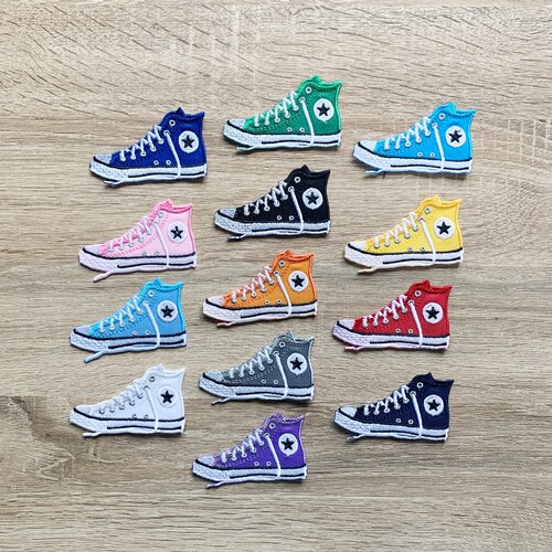 colorful patch converse