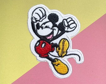 Mickey Mouse Embroidered Iron-On Patch (3x2")