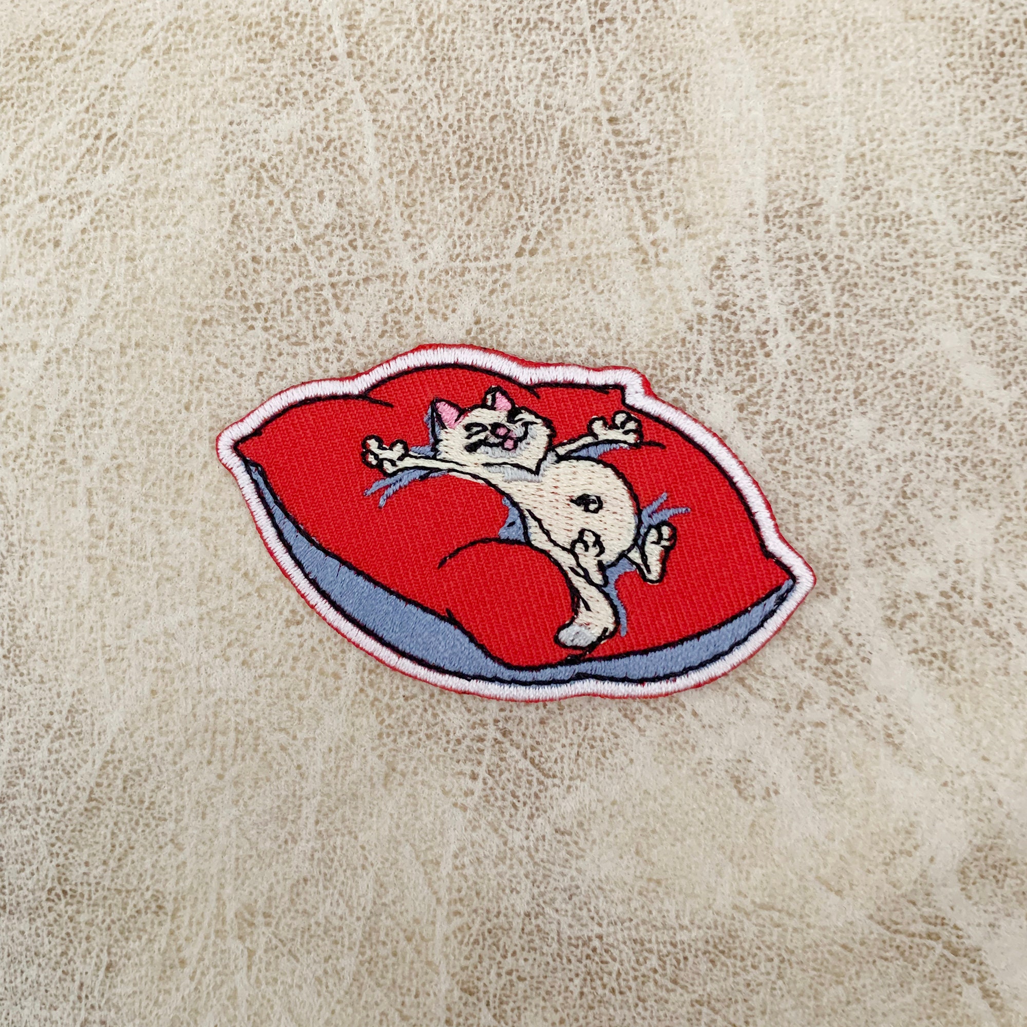 Lazy cat Iron on patch Patches Cat patches iron on Etsy México