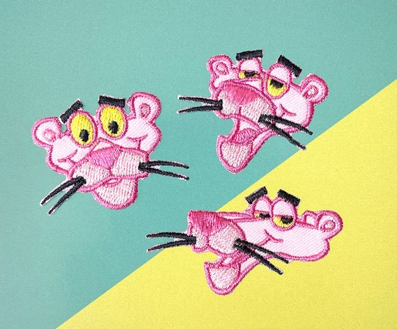 3 pc pink panther iron on patch, pink panther Patches, Cartoon Patches iron  on ,Embroidered Patch Iron, Patches For Jacket ,Logo Back Patch