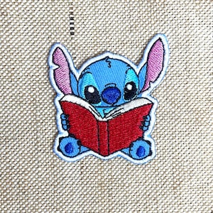 Stitch Embroidered Patch: Cartoon Iron-On Applique (2.5"x 2.25")