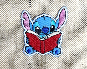 Stitch Embroidered Patch: Cartoon Iron-On Applique (2.5"x 2.25")