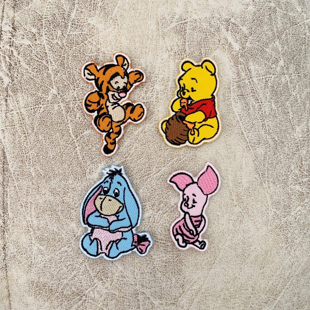 Disney © Winnie The Pooh Heart - Iron On Patches Adhesive Emblem Stickers  Appliques, Size: 2.44 x 2.4 Inches