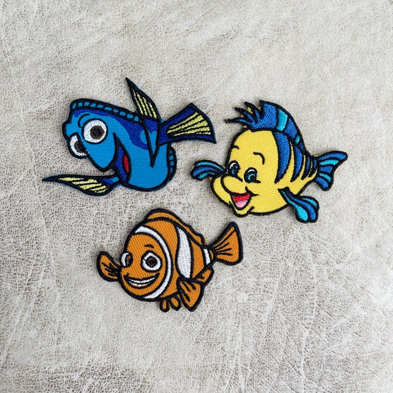 Finding Nemo Iron on Patch, Fish Patches, Cow Patches Iron on ,embroidered  Patch Iron, Patches for Jacket ,logo Back Patch, 