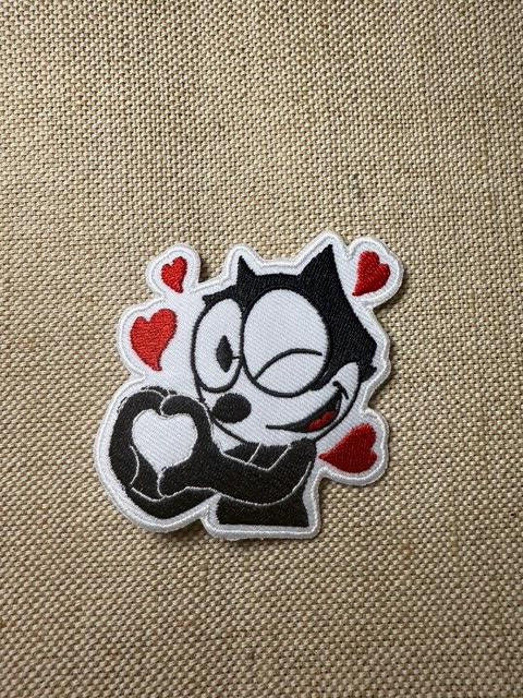 Felix the Cat 刺繍パッチ 新品 Felix the Cat Embroidered Iron-on Patch, Cartoon Logo - Etsy