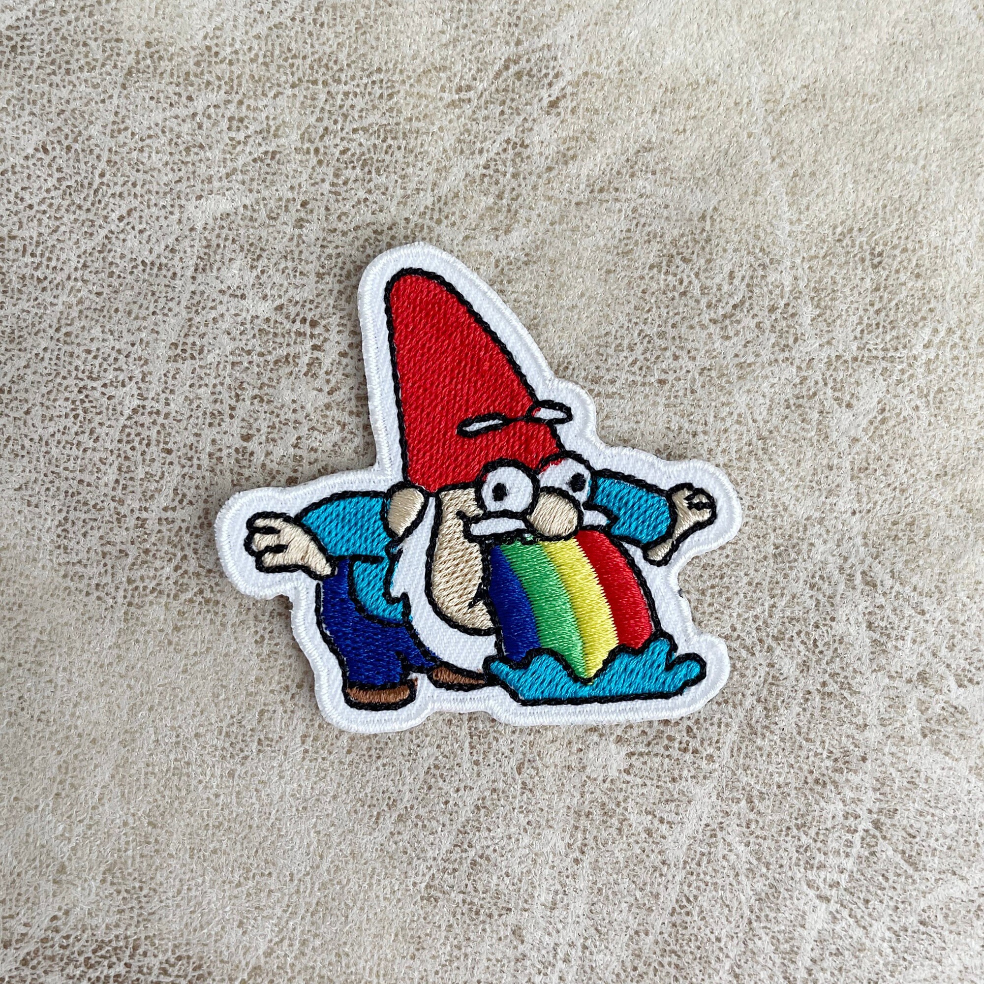 Gnome Puking Rainbows Gravity Falls High Hand Sewn Embroidery