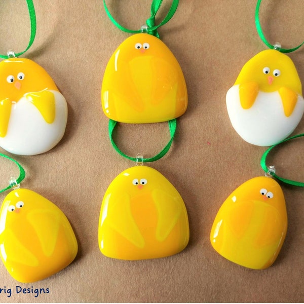Fused Glass Chicks