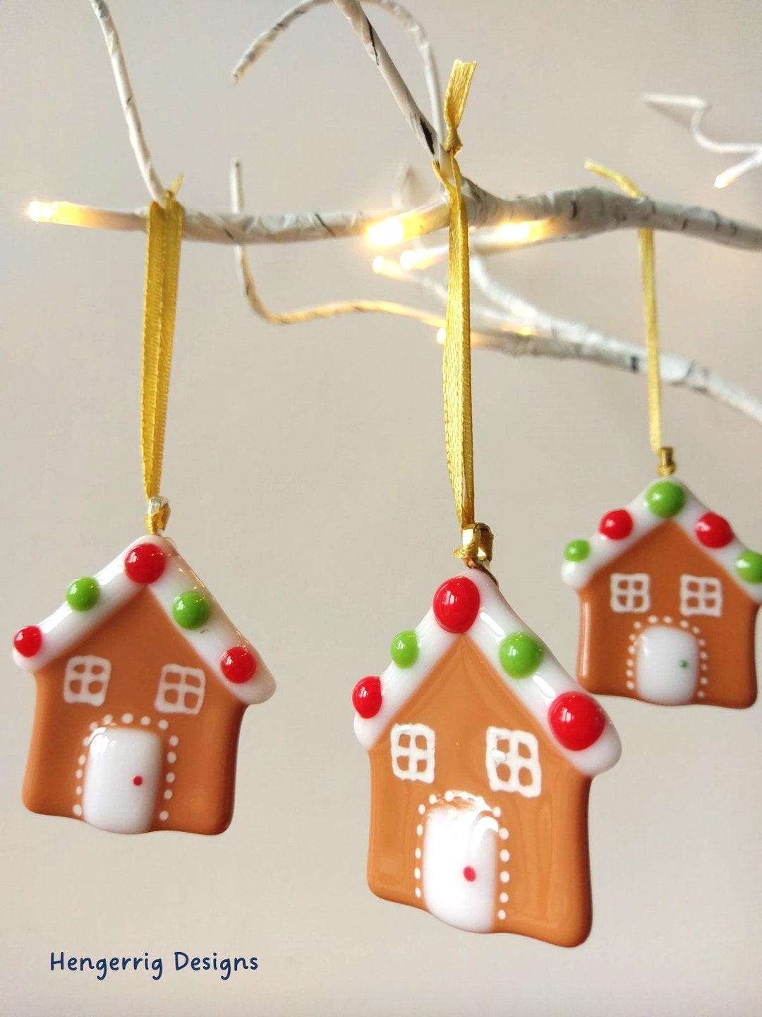 Fused Glass Gingerbread House Etsy