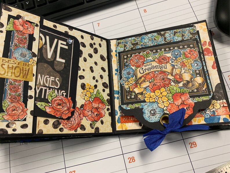 Handmade Scrapbook in a Box Animal Dog & Cat Lovers Mini Album Etsy