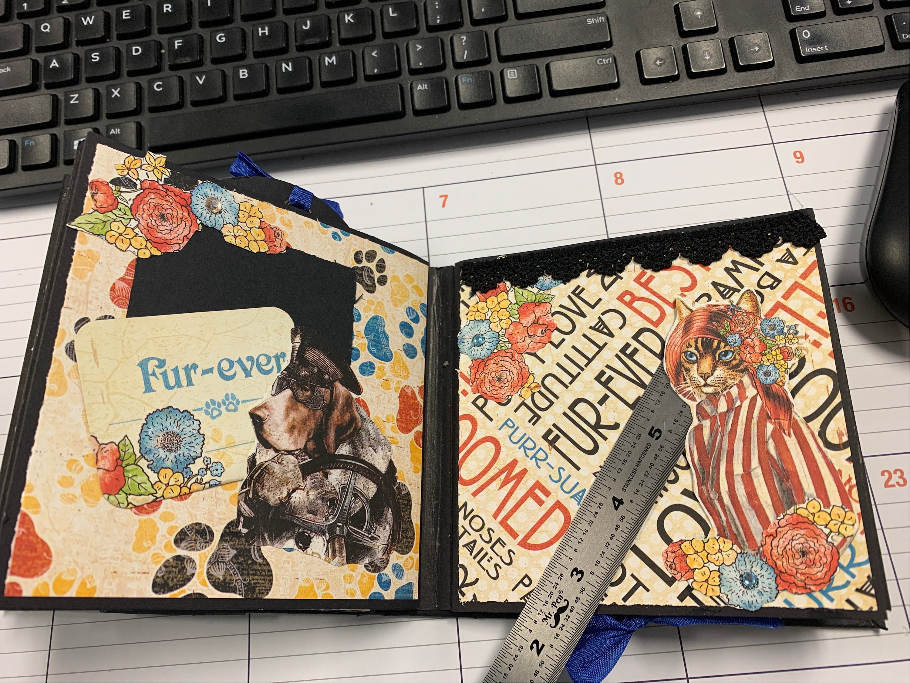 Handmade Scrapbook in a Box Animal Dog & Cat Lovers Mini Album Etsy