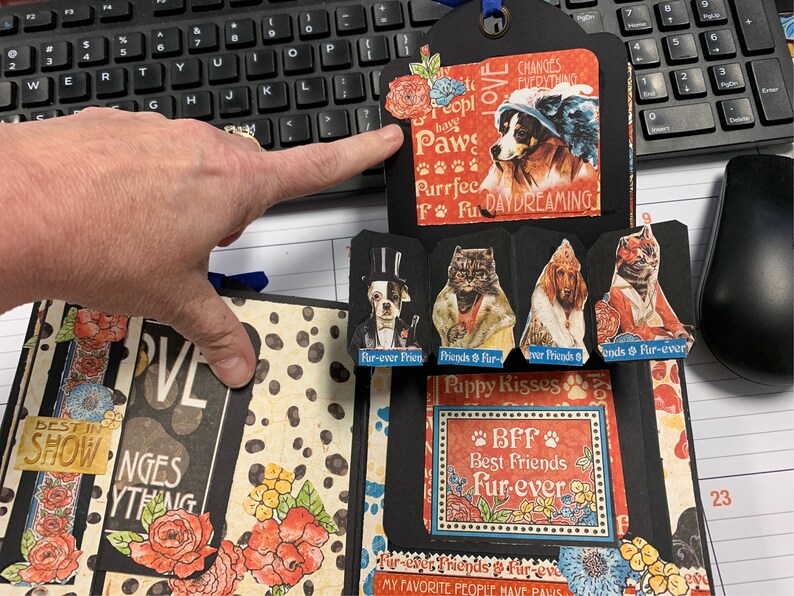 Handmade Scrapbook in a Box Animal Dog & Cat Lovers Mini Album Etsy